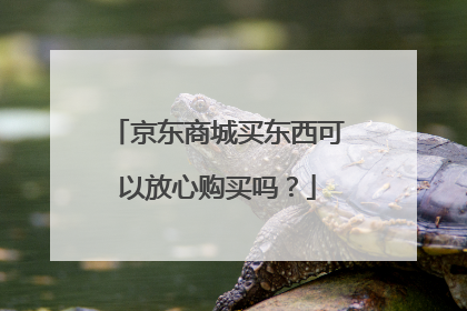 京东商城买东西可以放心购买吗?