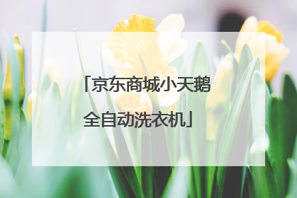 京东商城小天鹅全自动洗衣机