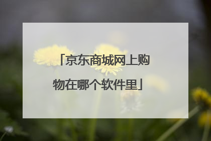 京东商城网上购物在哪个软件里
