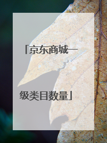 京东商城一级类目数量