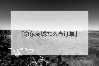 京东商城怎么查订单