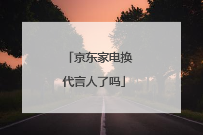 京东家电换代言人了吗