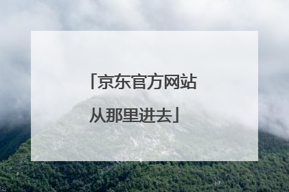 京东官方网站从那里进去