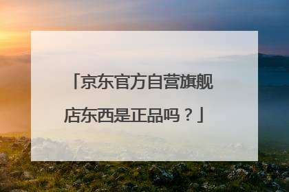 京东官方自营旗舰店东西是正品吗？