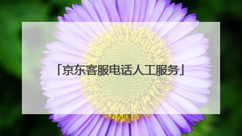 京东客服电话人工服务