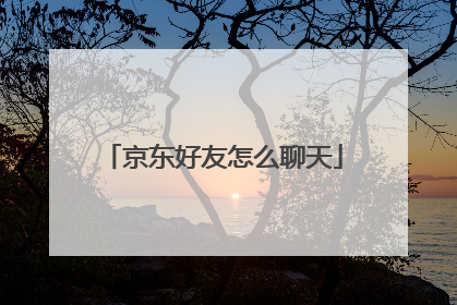 京东好友怎么聊天