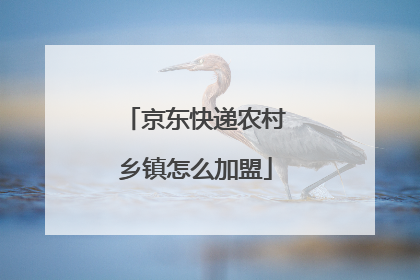 京东快递农村乡镇怎么加盟
