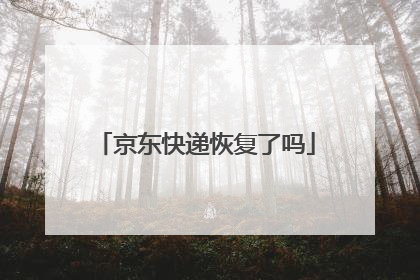 京东快递恢复了吗