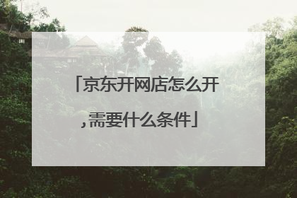 京东开网店怎么开,需要什么条件
