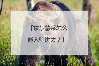 京东慧采怎么能入驻进去?