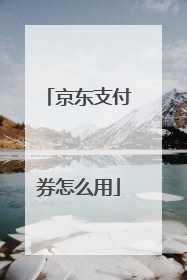 京东支付券怎么用