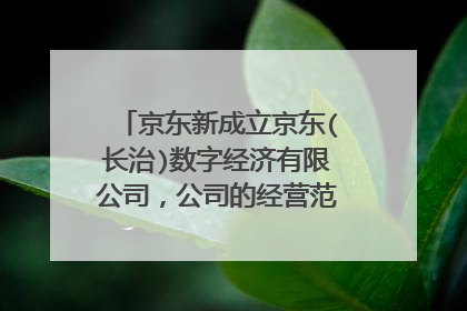 京东新成立京东(长治)数字经济有限公司,公司的经营范围有哪些?