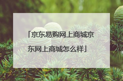 京东易购网上商城京东网上商城怎么样