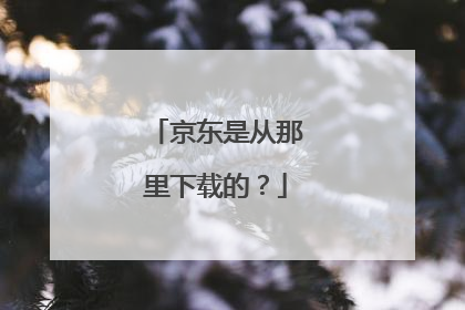 京东是从那里下载的？