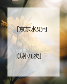 京东水果可以种几次