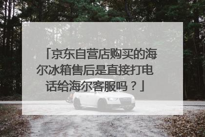 京东自营店购买的海尔冰箱售后是直接打电话给海尔客服吗?