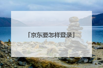 京东要怎样登录