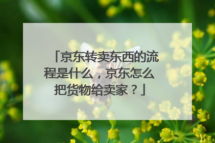 京东转卖东西的流程是什么，京东怎么把货物给卖家？
