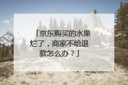 京东购买的水果烂了,商家不给退款怎么办?