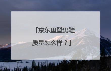 京东里登男鞋质量怎么样?