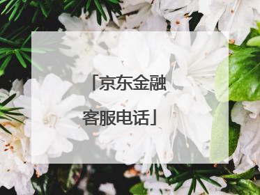 京东金融客服电话