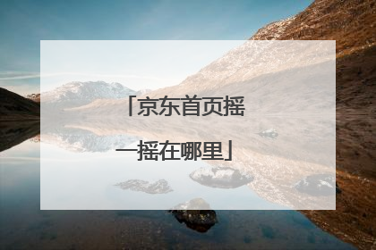 京东首页摇一摇在哪里