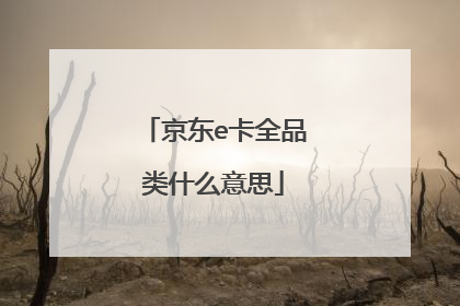 京东e卡全品类什么意思