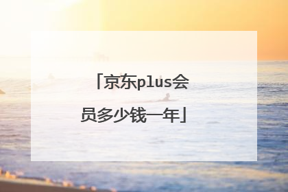 京东plus会员多少钱一年