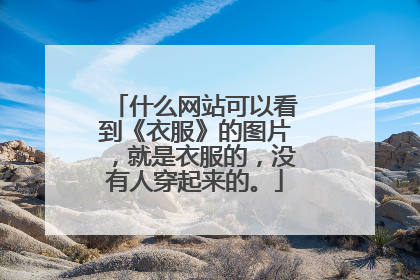 什么网站可以看到《衣服》的图片,就是衣服的,没有人穿起来的。