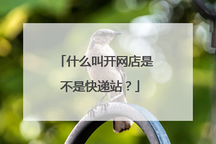 什么叫开网店是不是快递站？