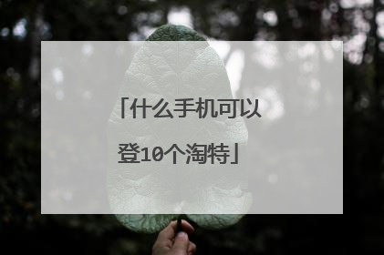 什么手机可以登10个淘特