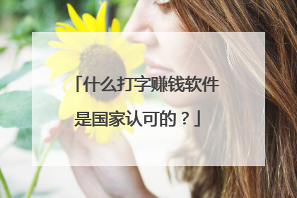 什么打字赚钱软件是国家认可的？
