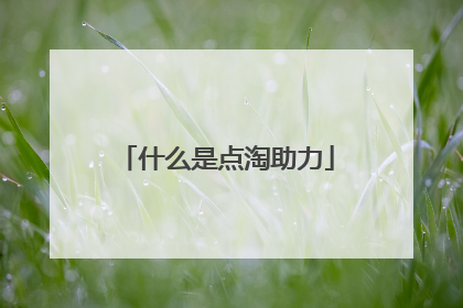 什么是点淘助力