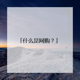 什么是网购?
