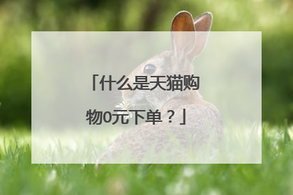 什么是天猫购物O元下单?
