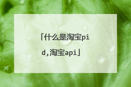 什么是淘宝pid,淘宝api