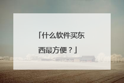 什么软件买东西最方便？