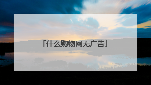 什么购物网无广告