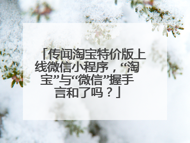 传闻淘宝特价版上线微信小程序，“淘宝”与“微信”握手言和了吗？