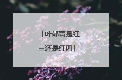 叶郁青是红三还是红四