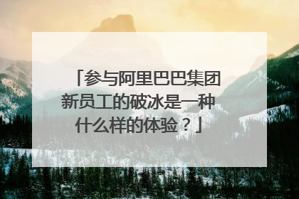 参与阿里巴巴集团新员工的破冰是一种什么样的体验?