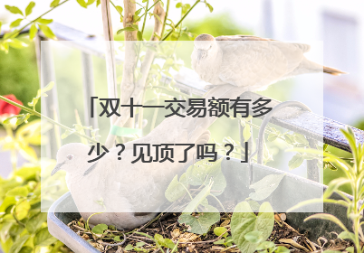双十一交易额有多少?见顶了吗?