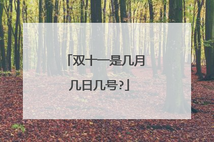 双十一是几月几日几号?