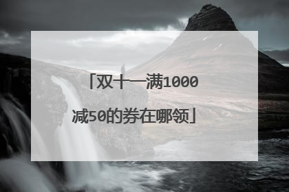 双十一满1000减50的券在哪领