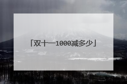 双十一1000减多少