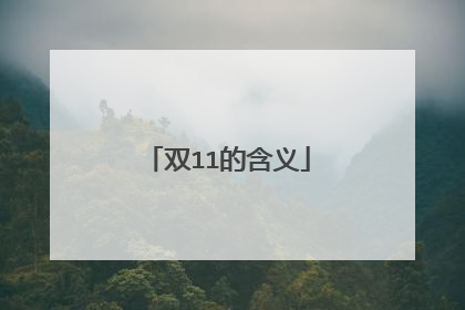 双11的含义