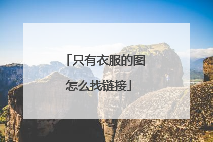 只有衣服的图怎么找链接