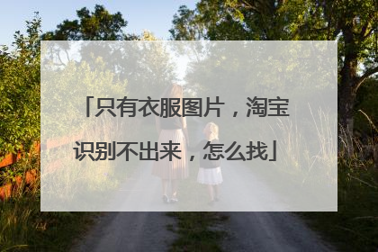 只有衣服图片,淘宝识别不出来,怎么找