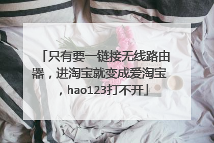 只有要一链接无线路由器,进淘宝就变成爱淘宝,hao123打不开