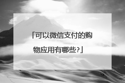 可以微信支付的购物应用有哪些?